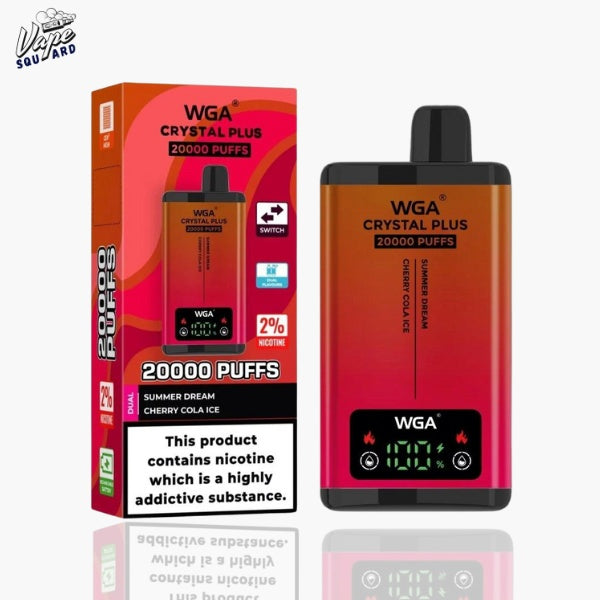 WGA Crystal Plus 20000 Summer Dream and Cherry Cola Ice Prefilled Vape