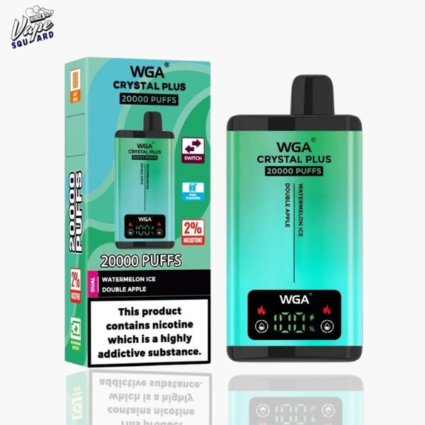 WGA Crystal Plus 20000 Watermelon Ice and Double Apple Prefilled Vape