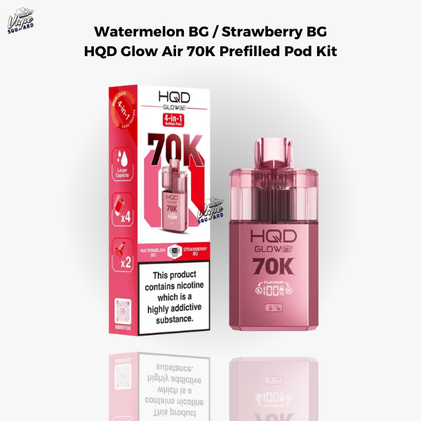 Watermelon BG / Strawberry BG HQD Glow Air 70K Prefilled Pod Kit