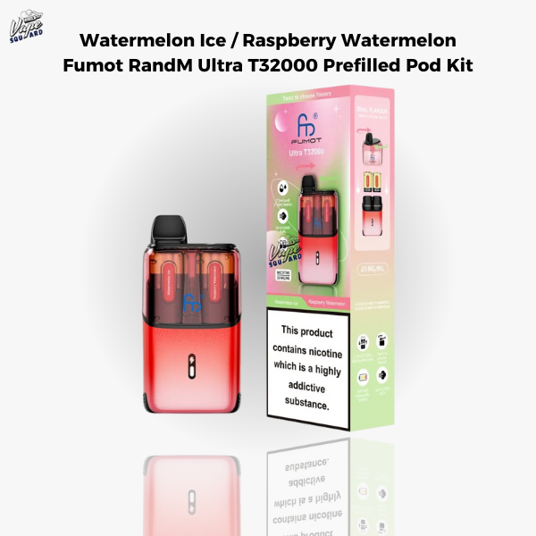 Watermelon Ice / Raspberry Watermelon Fumot RandM Ultra T32000 Prefilled Pod Kit