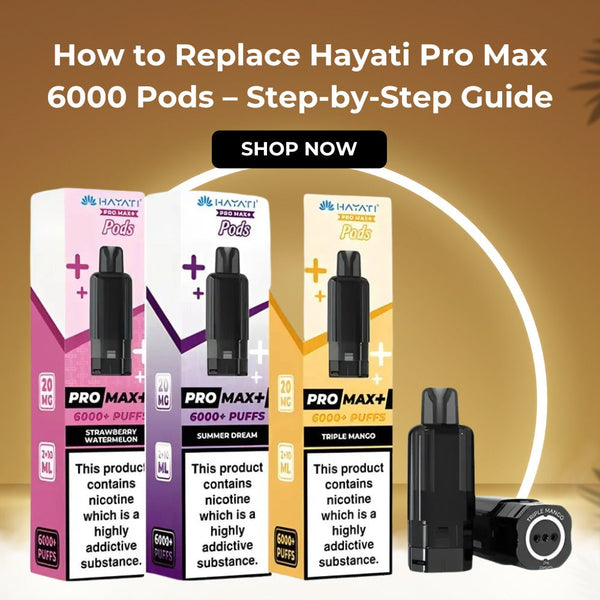 hayati pro max 6000 pods Hayati® Pro Max+ Pods – Vapes Bars® main image 1