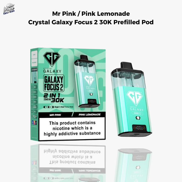 Mr Pink / Pink Lemonade Crystal Galaxy Focus 2 30K Prefilled Pod