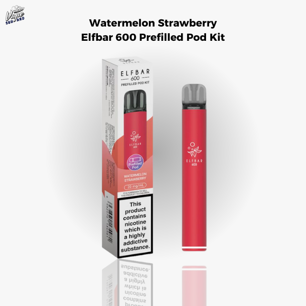 Watermelon Strawberry Elfbar 600 Prefilled Pod Kit