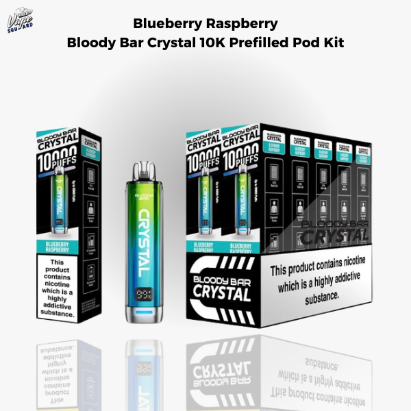 Blueberry Raspberry Bloody Bar Crystal 10K Prefilled Pod Kit