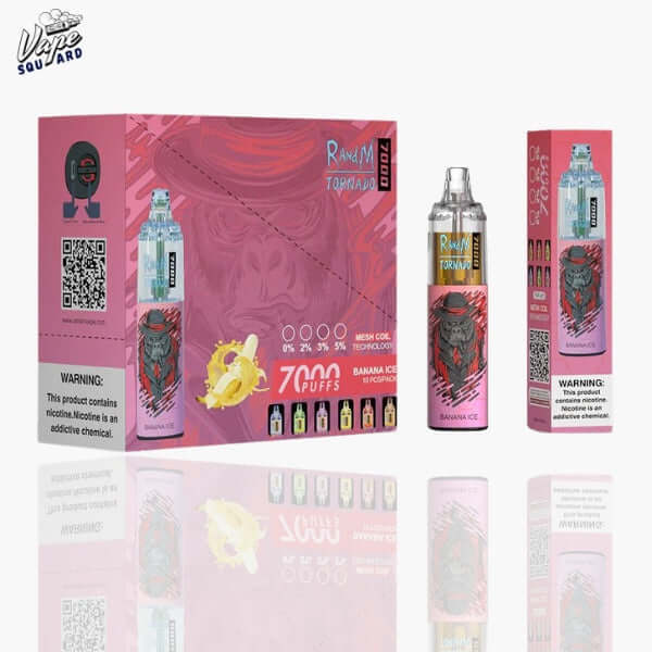 Banana Ice RandM Tornado 7000 Puffs Prefilled Vape
