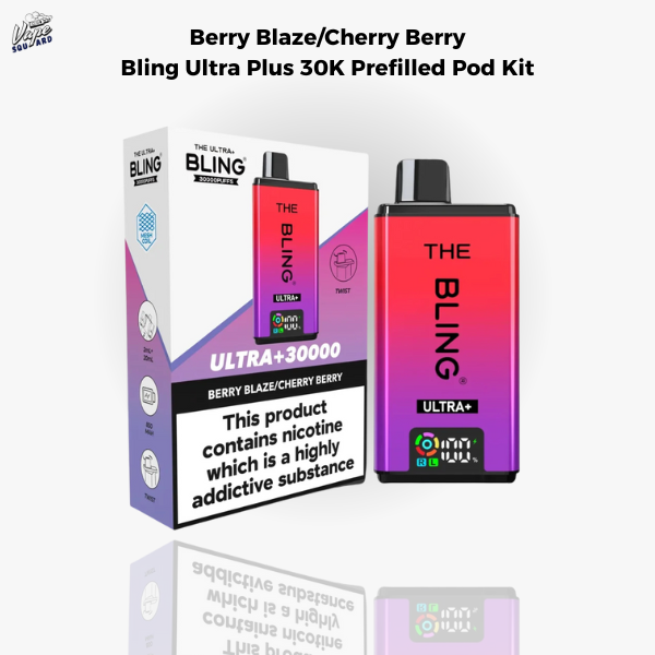 Berry Blaze/Cherry Berry Bling Ultra Plus 30K Prefilled Pod Kit