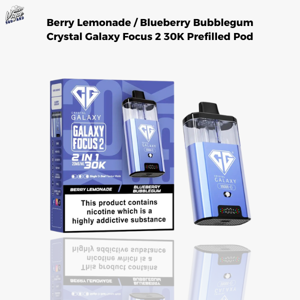 Berry Lemonade / Blueberry Bubblegum Crystal Galaxy Focus 2 30K Prefilled Pod