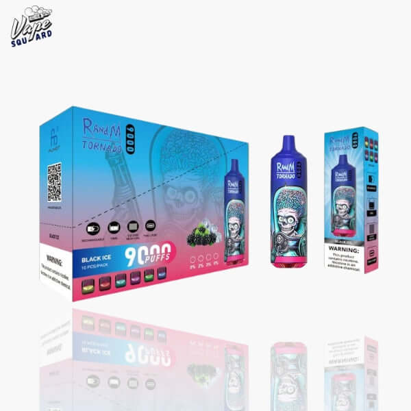 Black Ice RandM Tornado 9000 Puffs Prefilled Vape