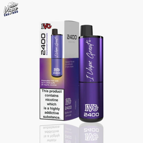 Blackcurrant Lemonade IVG 2400 Prefilled Vape