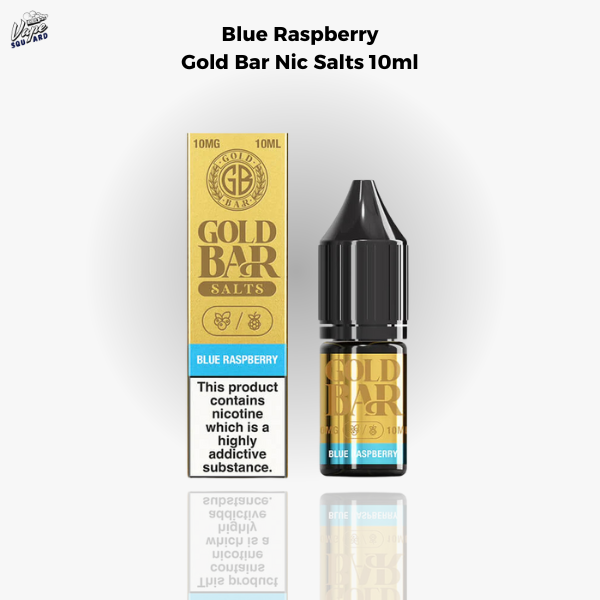 Blue Raspberry Gold Bar Nic Salts 10ml