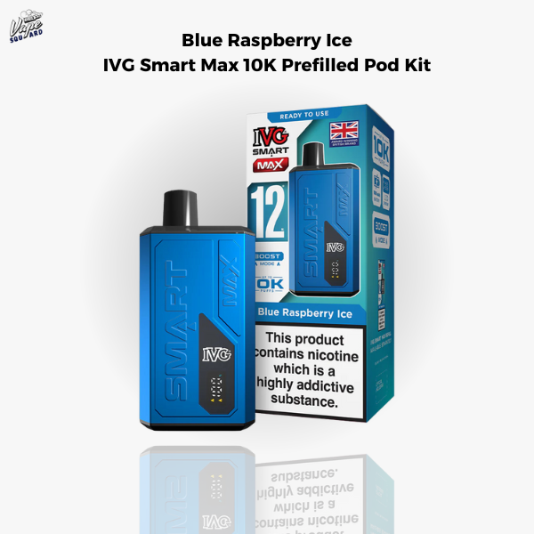 Blue Raspberry Ice IVG Smart Max 10K Prefilled Pod Kit