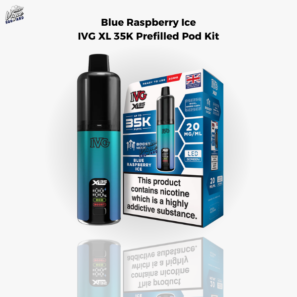 Blue Raspberry Ice IVG XL 35K Prefilled Pod Kit