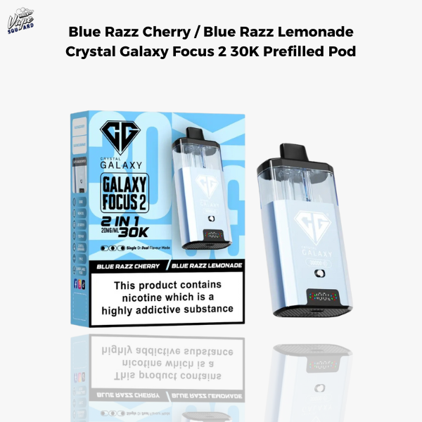 Blue Razz Cherry / Blue Razz Lemonade Crystal Galaxy Focus 2 30K Prefilled Pod