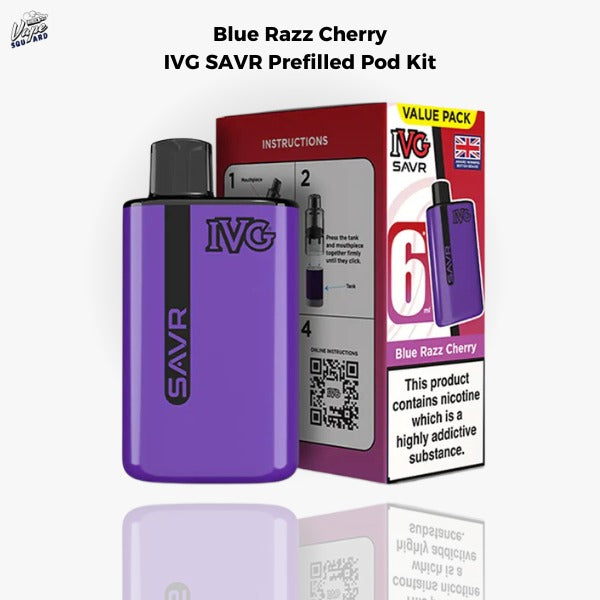 Blue Razz Cherry IVG SAVR Prefilled Pod Kit