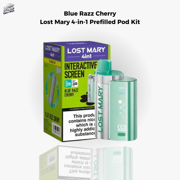 Blue Razz Cherry Lost Mary 4-in-1 Prefilled Pod Kit