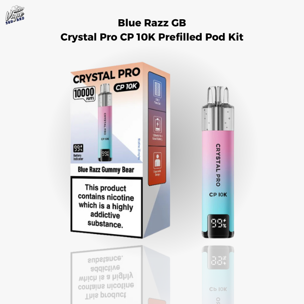 Blue Razz GB Crystal Pro CP 10K Prefilled Pod Kit