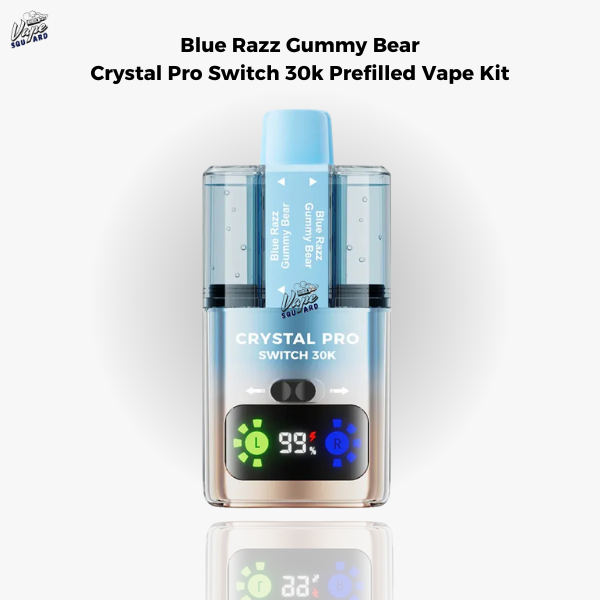 Blue Razz Gummy Bear (Single) Crystal Pro Switch 30k Prefilled Vape Kit