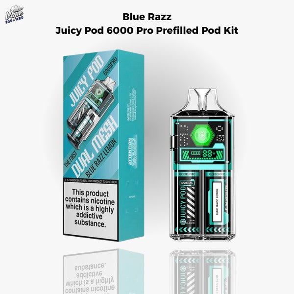 Blue Razz Juicy Pod 6000 Pro Prefilled Pod Kit