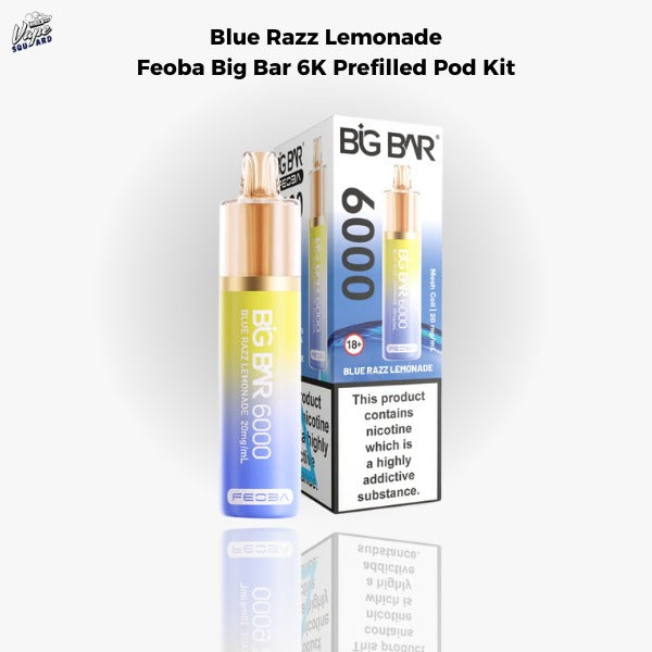 Blue Razz Lemonade Feoba Big Bar 6K Prefilled Pod Kit