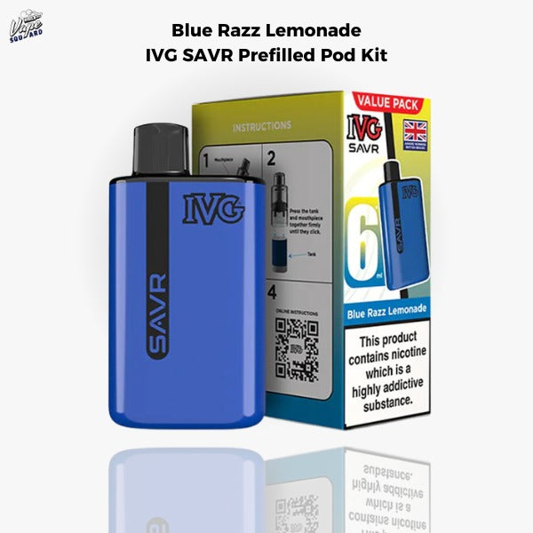 Blue Razz Lemonade IVG SAVR Prefilled Pod Kit