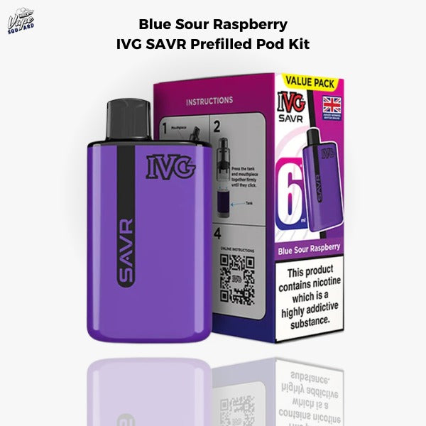 Blue Sour Raspberry IVG SAVR Prefilled Pod Kit