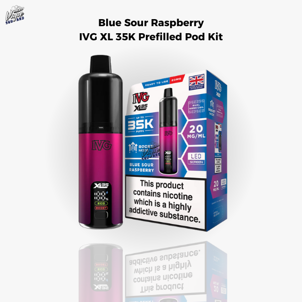 Blue Sour Raspberry IVG XL 35K Prefilled Pod Kit