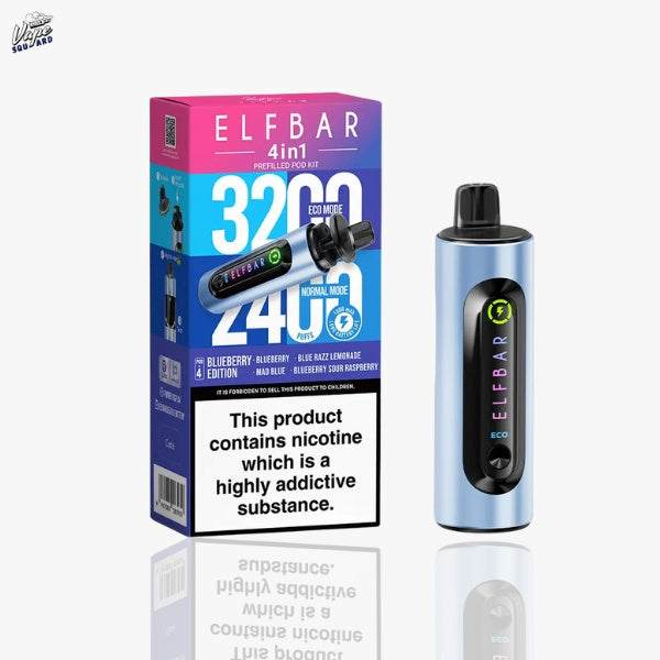 Blueberry Edition ELFBAR 4-in-1 Prefilled Kit