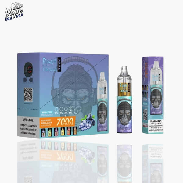 Blueberry Bubblegum RandM Tornado 7000 Puffs Prefilled Vape