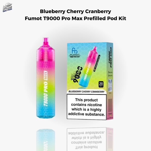 Blueberry Cherry Cranberry Fumot T9000 Pro Max Prefilled Pod Kit