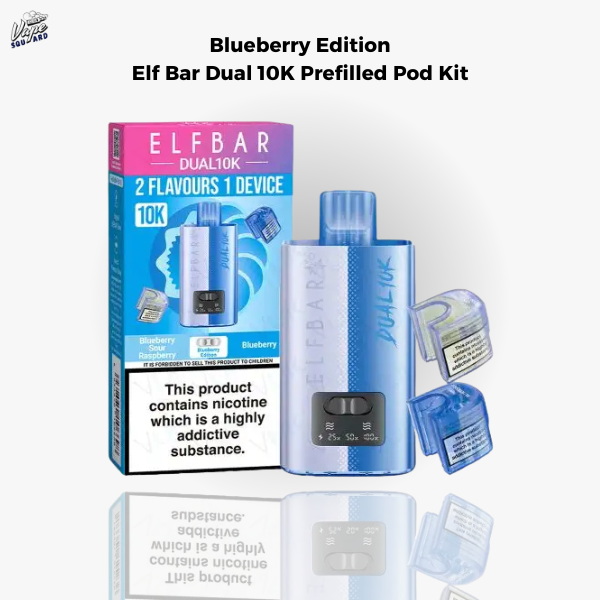 Blueberry Edition Elf Bar Dual 10K Prefilled Pod Kit