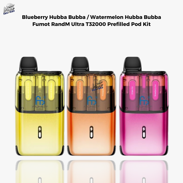 Blueberry Hubba Bubba / Watermelon Hubba Bubba&nbsp;Fumot RandM Ultra T32000 Prefilled Pod Kit