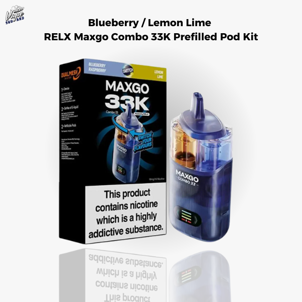 Blueberry / Lemon Lime RELX Maxgo Combo 33K Prefilled Pod Kit