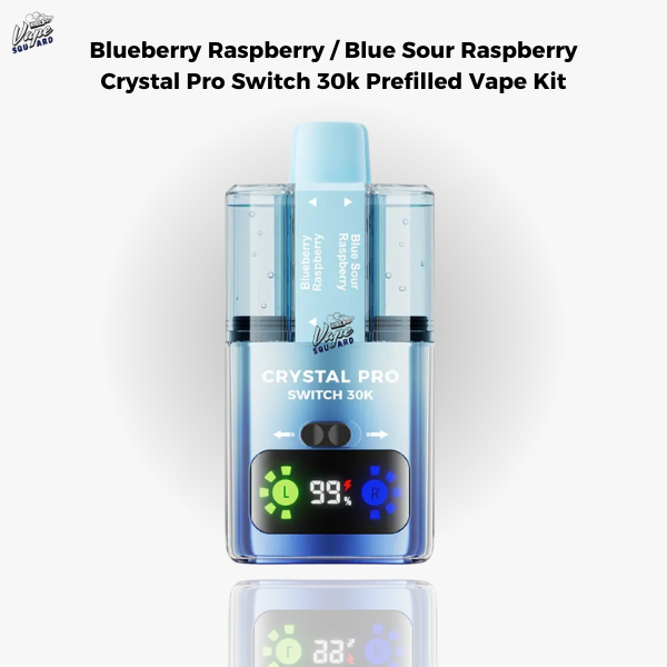 Blueberry Raspberry / Blue Sour Raspberry Crystal Pro Switch 30k Prefilled Vape Kit