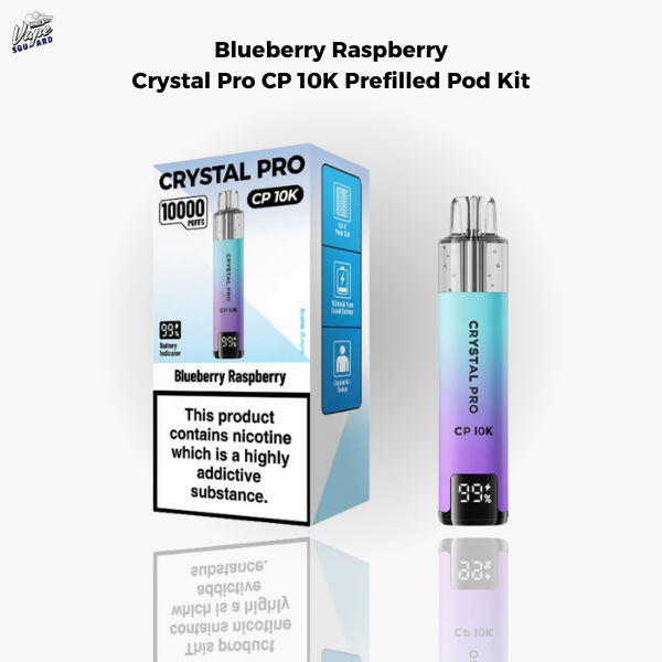 Crystal Blueberry Raspberry Blueberry Raspberry Crystal Pro CP 10K Prefilled Pod Kit