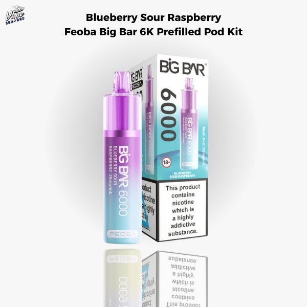 Blueberry Sour Raspberry Feoba Big Bar 6K Prefilled Pod Kit