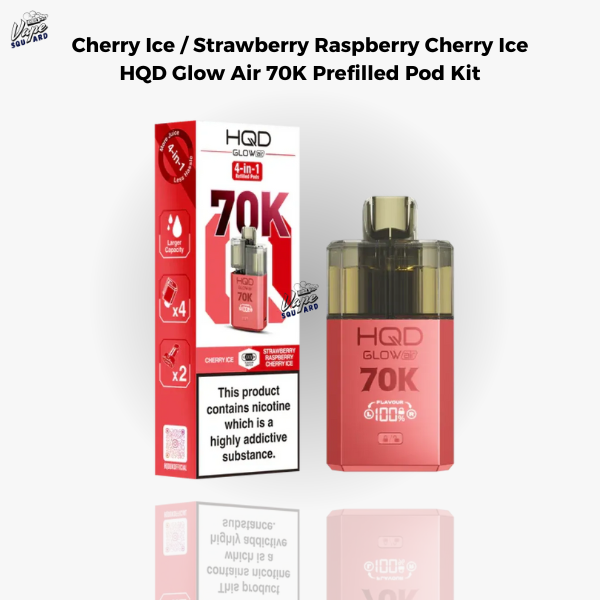 Cherry Ice / Strawberry Raspberry Cherry Ice HQD Glow Air 70K Prefilled Pod Kit