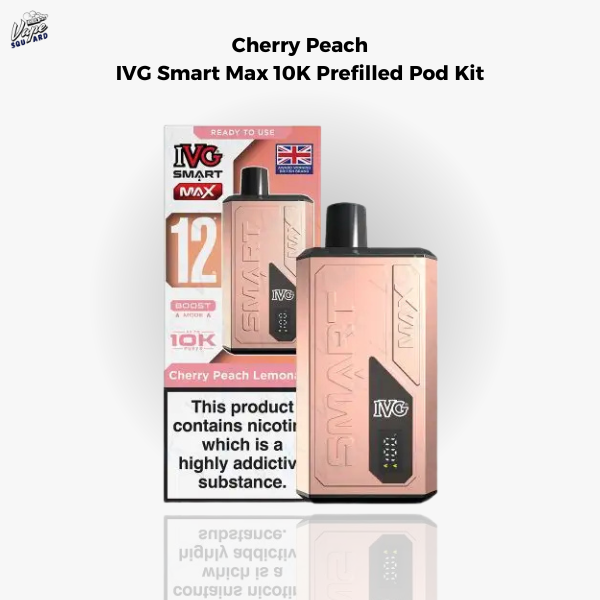 Cherry Peach IVG Smart Max 10K Prefilled Pod Kit