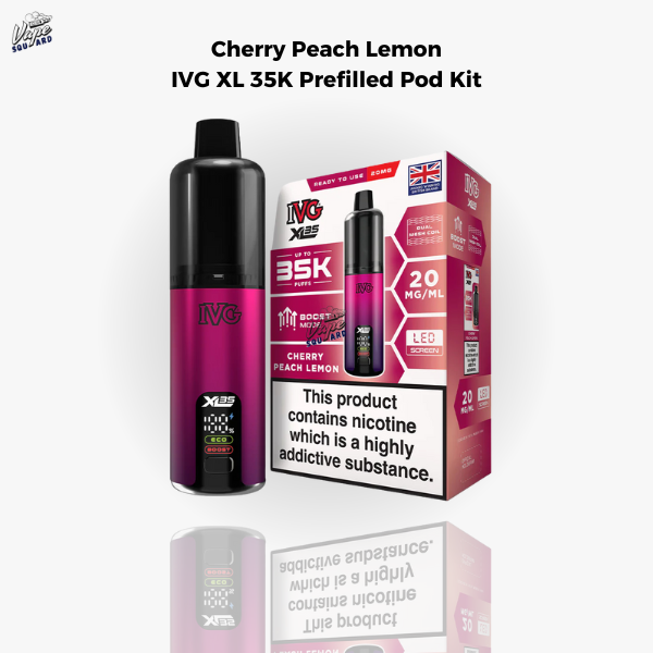 Cherry Peach Lemon IVG XL 35K Prefilled Pod Kit