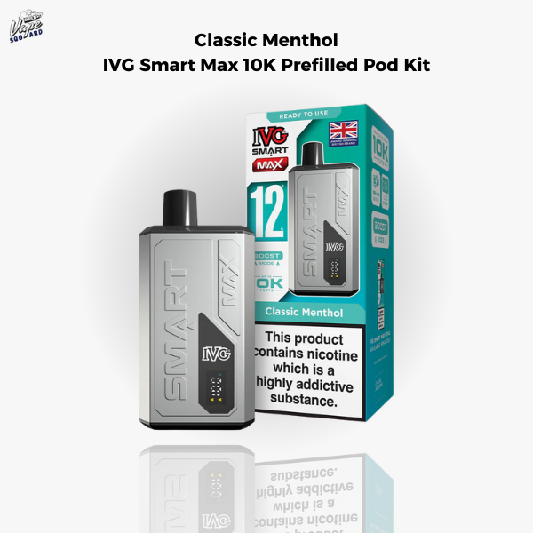 Classic Menthol IVG Smart Max 10K Prefilled Pod Kit