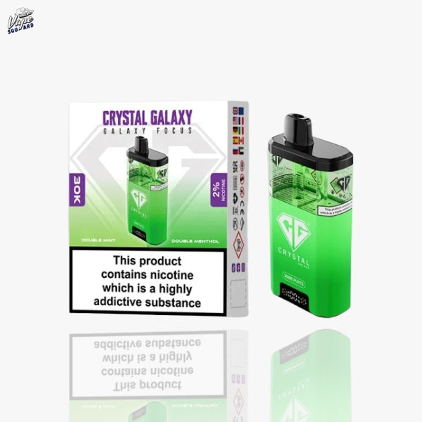Double Mint and Double Menthol Crystal Galaxy Focus 30K Prefilled Vape Kit