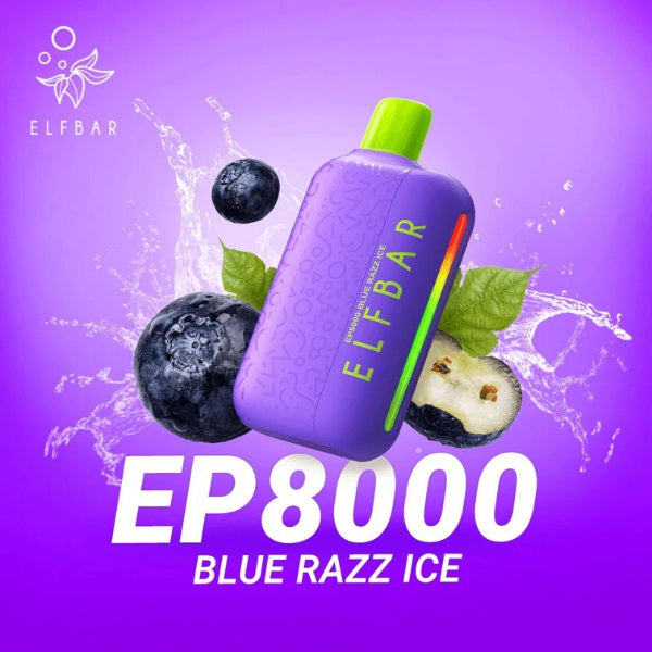 Elf Bar EP8000 Blue Razz Ice Disposable Vape