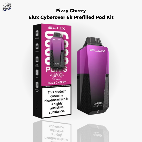 Fizzy Cherry Elux Cyberover 6K Prefilled Pod Kit