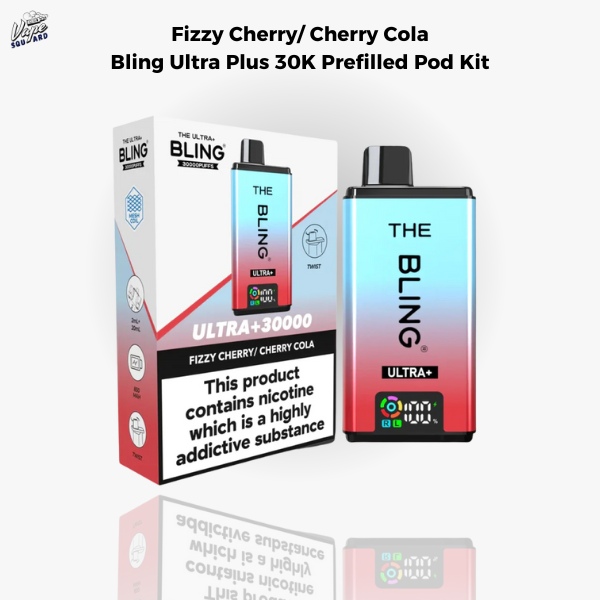Fizzy Cherry and Cherry Cola Bling Ultra Plus 30K Prefilled Pod Kit
