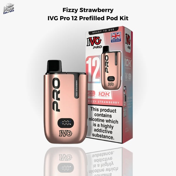 Fizzy Strawberry IVG Pro 12 Prefilled Pod Kit