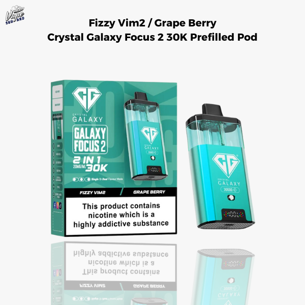 Fizzy Vim2 / Grape Berry Crystal Galaxy Focus 2 30K Prefilled Pod