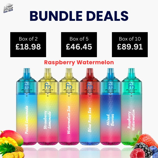 Fumot T9000 Raspberry Watermelon Prefilled Vape