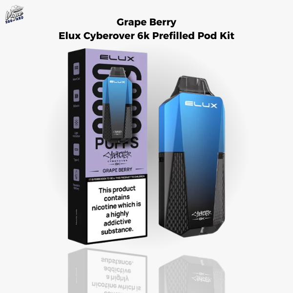 Grape Berry Elux Cyberover 6K Prefilled Pod Kit