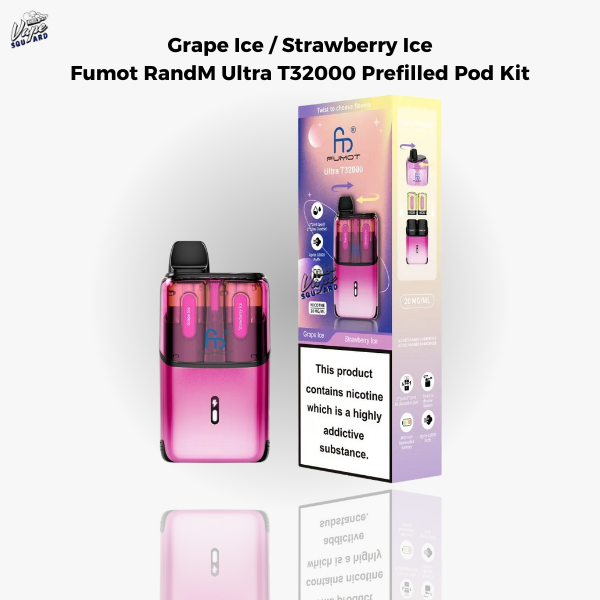Grape Ice / Strawberry Ice Fumot RandM Ultra T32000 Prefilled Pod Kit