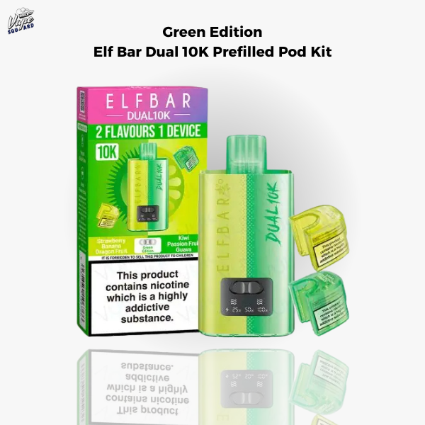 Green Edition Elf Bar Dual 10K Prefilled Pod Kit