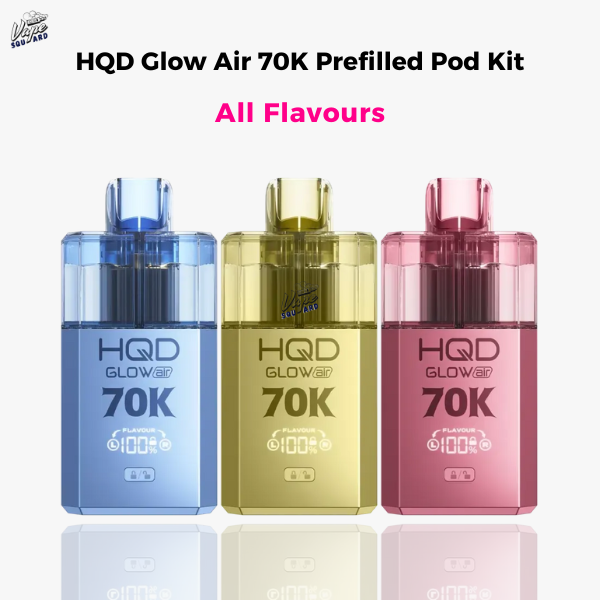 HQD Glow Air 70K Prefilled Pod Kit: The Ultimate Flavor Collection